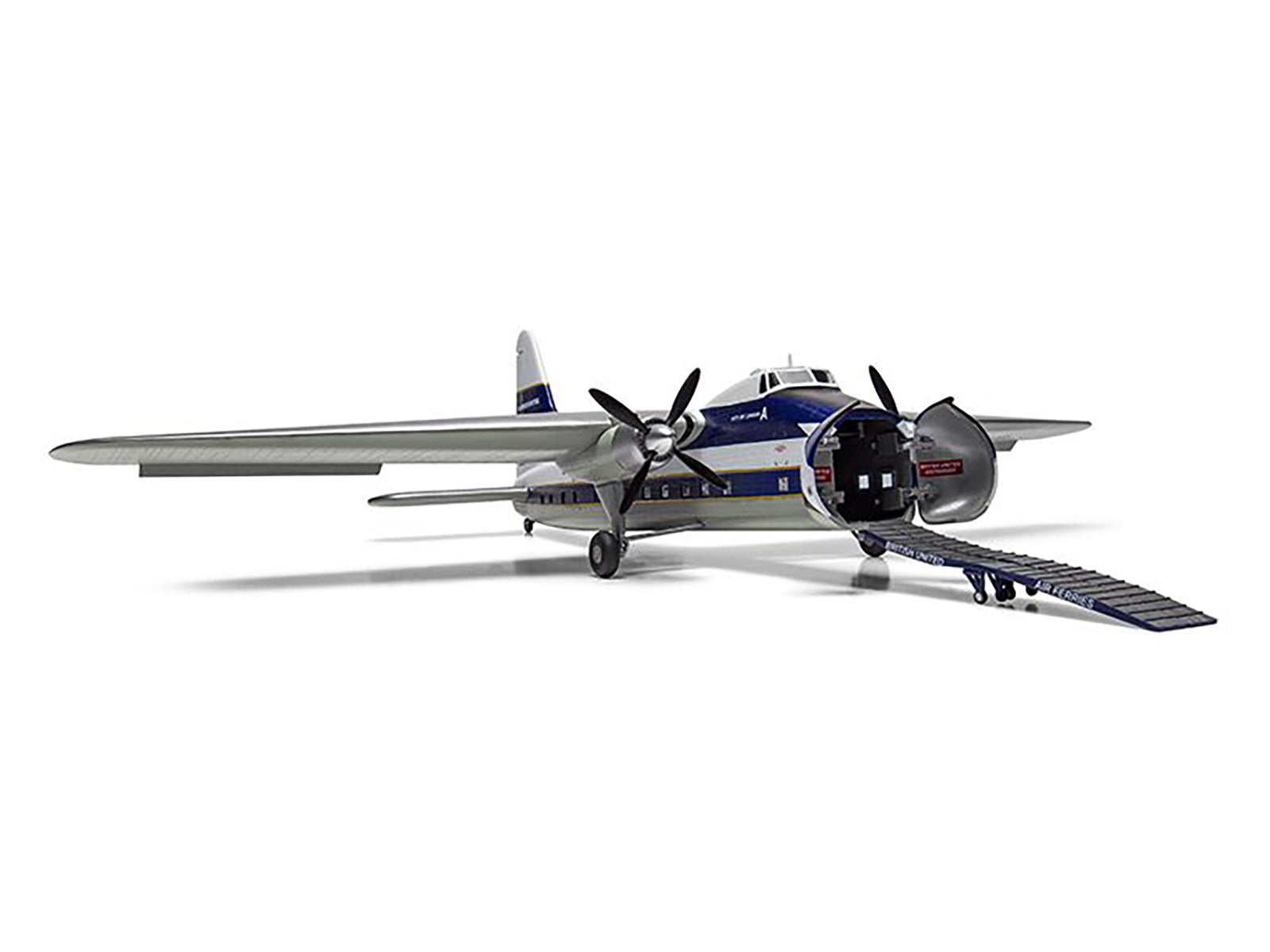 Level 2 Model Kit Bristol Superfreighter Freighter Aircraft "British United Air Ferries (BUAF)" 1/72 Plastic Model Kit by Airfix-DiecastModeler.com