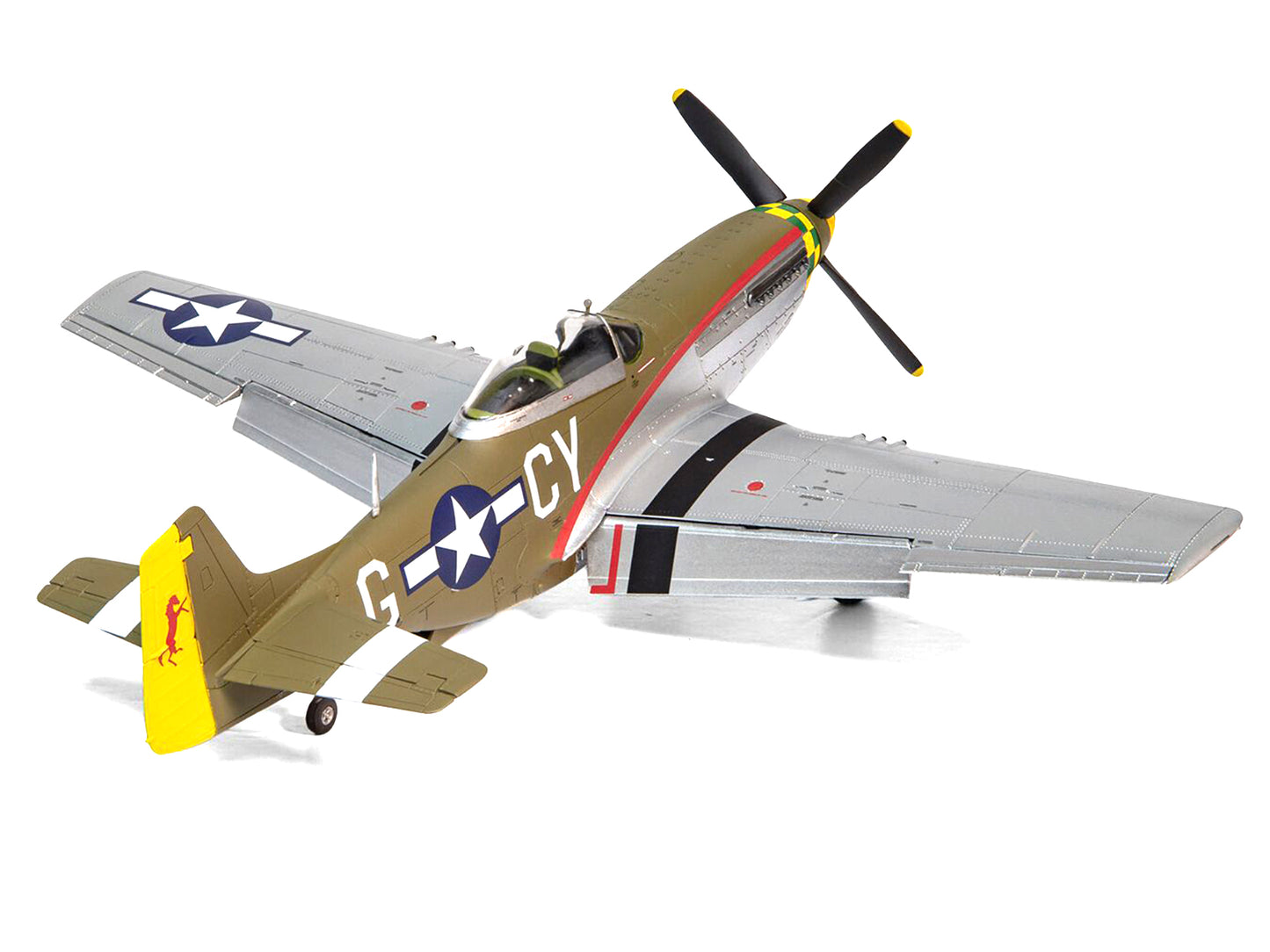 Level 2 Model Kit North American P-51D Mustang Fighter Aircraft with 2 Scheme Options 1/48 Plastic Model Kit by Airfix-DiecastModeler.com