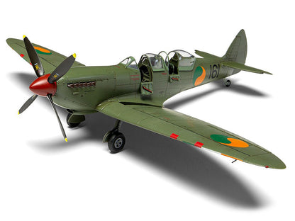 Level 2 Model Kit Supermarine Spitfire Tr.9 Fighter Aircraft with 2 Scheme Options 1/48 Plastic Model Kit by Airfix