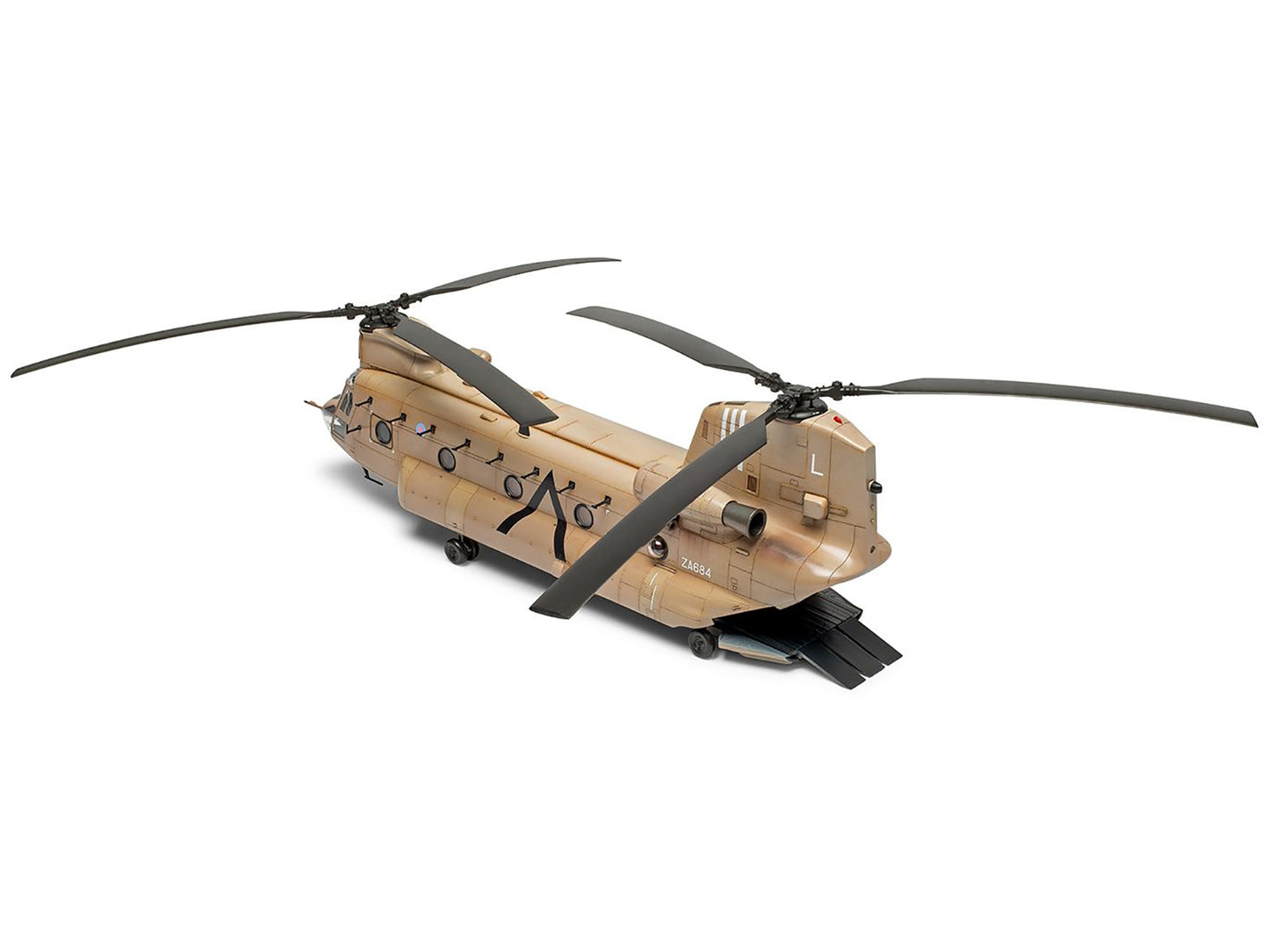 Level 3 Model Kit Boeing Chinook HC.1 Helicopter with 2 Scheme Options 1/72 Plastic Model Kit by Airfix-DiecastModeler.com