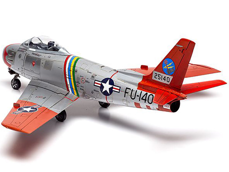 Level 2 Model Kit North American F-86F Sabre Aircraft with 2 Scheme Options 1/48 Plastic Model Kit by Airfix-DiecastModeler.com