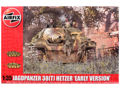 Level 3 Model Kit JagdPanzer 38(t) Hetzer "Early Version" Tank with 2 Scheme Options 1/35 Plastic Model Kit by Airfix