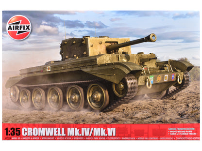 Level 3 Model Kit Cromwell Mk.IV / Mk.VI Cruiser Tank with 2 Scheme Options 1/35 Plastic Model Kit by Airfix-DiecastModeler.com