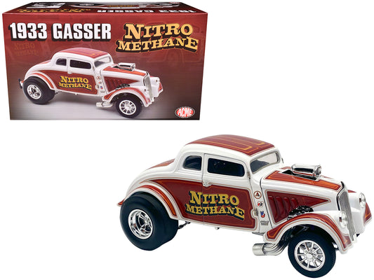 1933 Gasser "Nitro Methane" White and Brown Limited Edition to 348 pieces Worldwide 1/18 Diecast Model Car by ACME