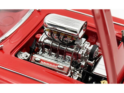 1961 Chevrolet Corvette Gasser Roman Red with Red Interior Limited Edition to 300 pieces Worldwide 1/18 Diecast Model Car by ACME