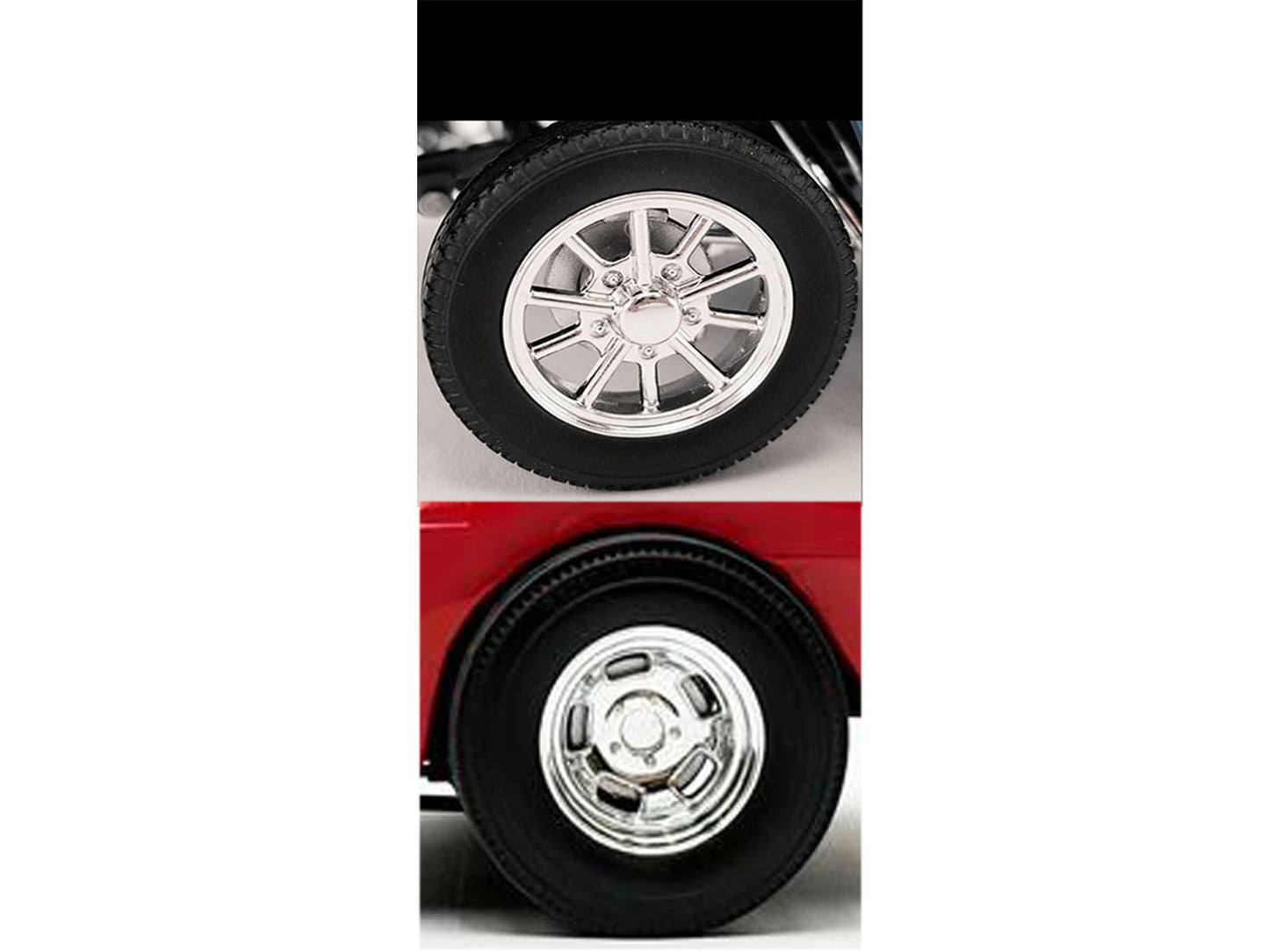 "Drag" Wheel and Tire Set of 4 pieces from 1961 Chevrolet Corvette Gasser for 1/18 Scale Models by ACME