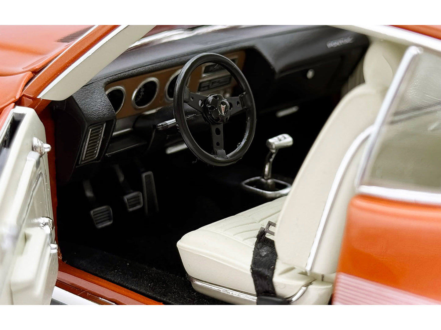 1972 Pontiac GTO LeMans Sundance Orange Metallic with GTO Stripes Limited Edition to 342 pieces Worldwide 1/18 Diecast Model Car by ACME-DiecastModeler.com
