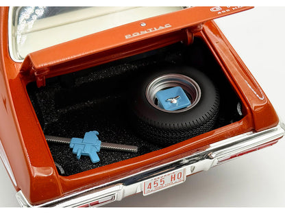 1972 Pontiac GTO LeMans Sundance Orange Metallic with GTO Stripes Limited Edition to 342 pieces Worldwide 1/18 Diecast Model Car by ACME