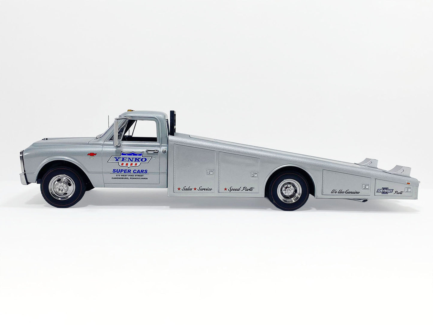 1967 Chevrolet C-30 Ramp Truck "Yenko Super Cars" Silver Metallic Limited Edition to 248 pieces Worldwide 1/18 Diecast Model Car by ACME