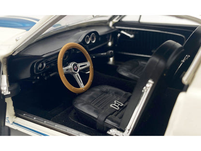1965 Shelby GT350 "Reynolds Ford" White with Blue Stripes Limited Edition to 204 pieces Worldwide 1/18 Diecast Model Car by ACME