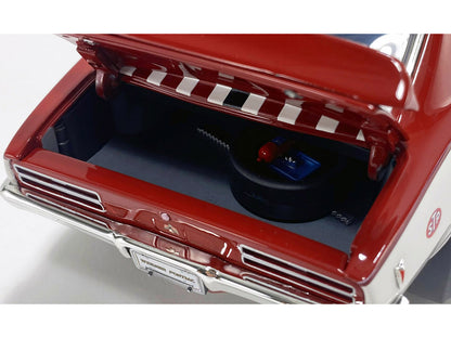 1968 Pontiac Firebird "First Ram Air II - Weidner Pontiac" White and Red with Stripes Limited Edition to 306 pieces Worldwide 1/18 Diecast Model Car by ACME-DiecastModeler.com