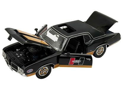 1970 Oldsmobile Cutlass SX "Hurst Edition" Black with Brown Stripes Limited Edition to 414 pieces Worldwide 1/18 Diecast Model Car by ACME