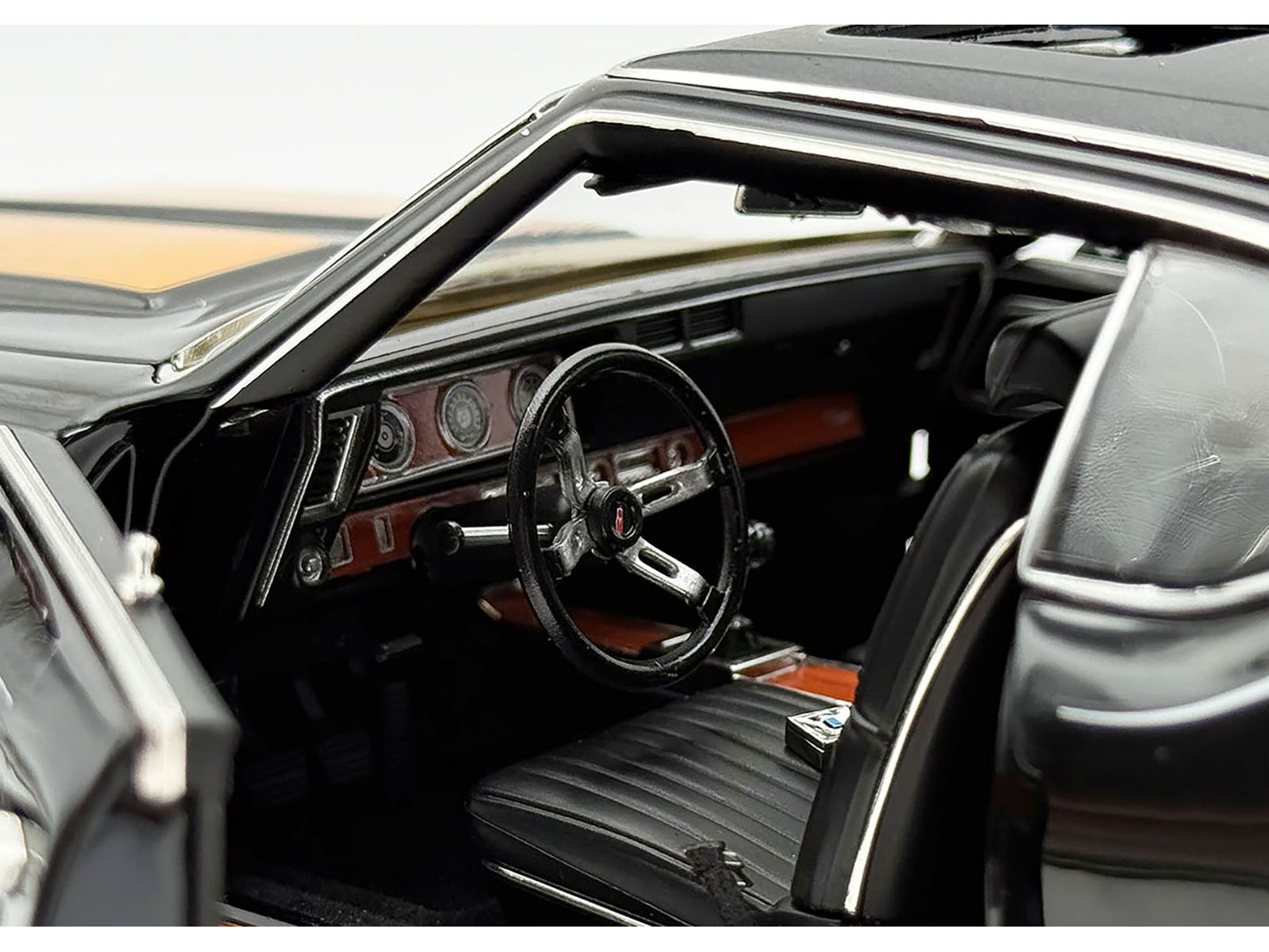 1970 Oldsmobile Cutlass SX "Hurst Edition" Black with Brown Stripes Limited Edition to 414 pieces Worldwide 1/18 Diecast Model Car by ACME