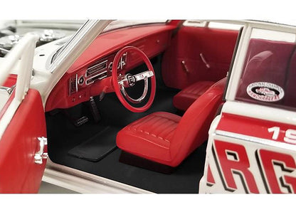 1964 Dodge 330 "Ramchargers" White with Red Graphics and Stripes Limited Edition to 504 pieces Worldwide 1/18 Diecast Model Car by ACME-DiecastModeler.com