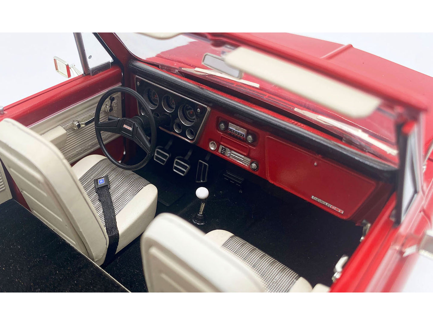 1970 GMC Jimmy Red Metallic with White Top "Slammed Custom" Limited Edition to 402 pieces Worldwide 1/18 Diecast Model Car by ACME