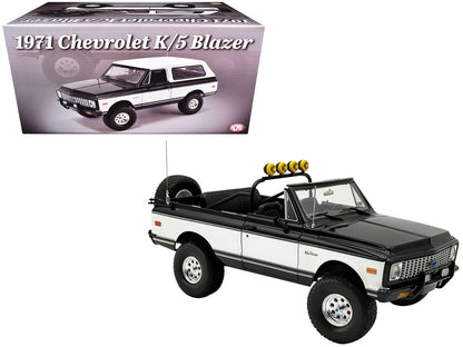 1971 Chevrolet K5 Blazer Tuxedo Black and White Limited Edition to 396 pieces Worldwide 1/18 Diecast Model Car by ACME