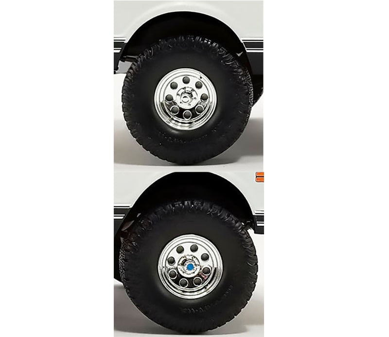"Offroad" 35" Mag Wheel and Tire Set of 4 pieces from 1971 Chevrolet K5 Blazer for 1/18 Scale Models by ACME-DiecastModeler.com