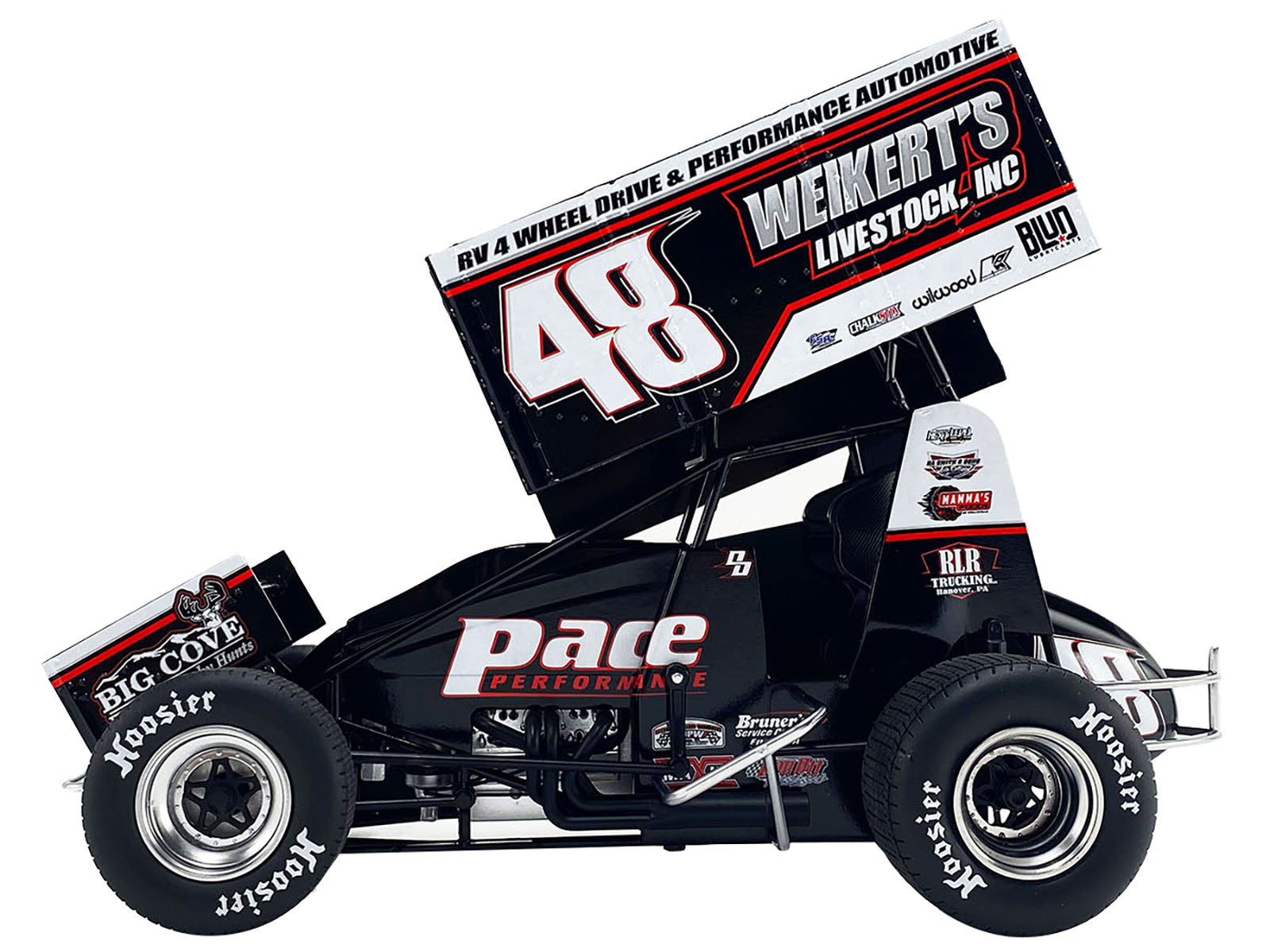 Winged Sprint Car #48 Danny Dietrich "Weikert's Livestock Inc." Gary Kauffman Racing (2024) 1/18 Diecast Model Car by ACME-DiecastModeler.com