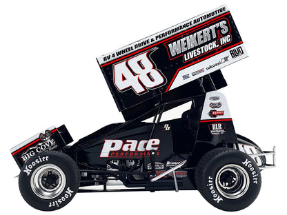 Winged Sprint Car #48 Danny Dietrich "Weikert's Livestock Inc." Gary Kauffman Racing (2024) 1/18 Diecast Model Car by ACME-DiecastModeler.com
