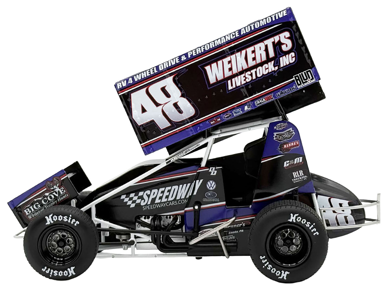 Winged Sprint Car #48 Danny Dietrich "Weikert's Livestock - Speedway Cars" Gary Kauffman Racing (2025) 1/18 Diecast Model Car by ACME-DiecastModeler.com