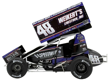 Winged Sprint Car #48 Danny Dietrich "Weikert's Livestock - Speedway Cars" Gary Kauffman Racing (2025) 1/18 Diecast Model Car by ACME-DiecastModeler.com