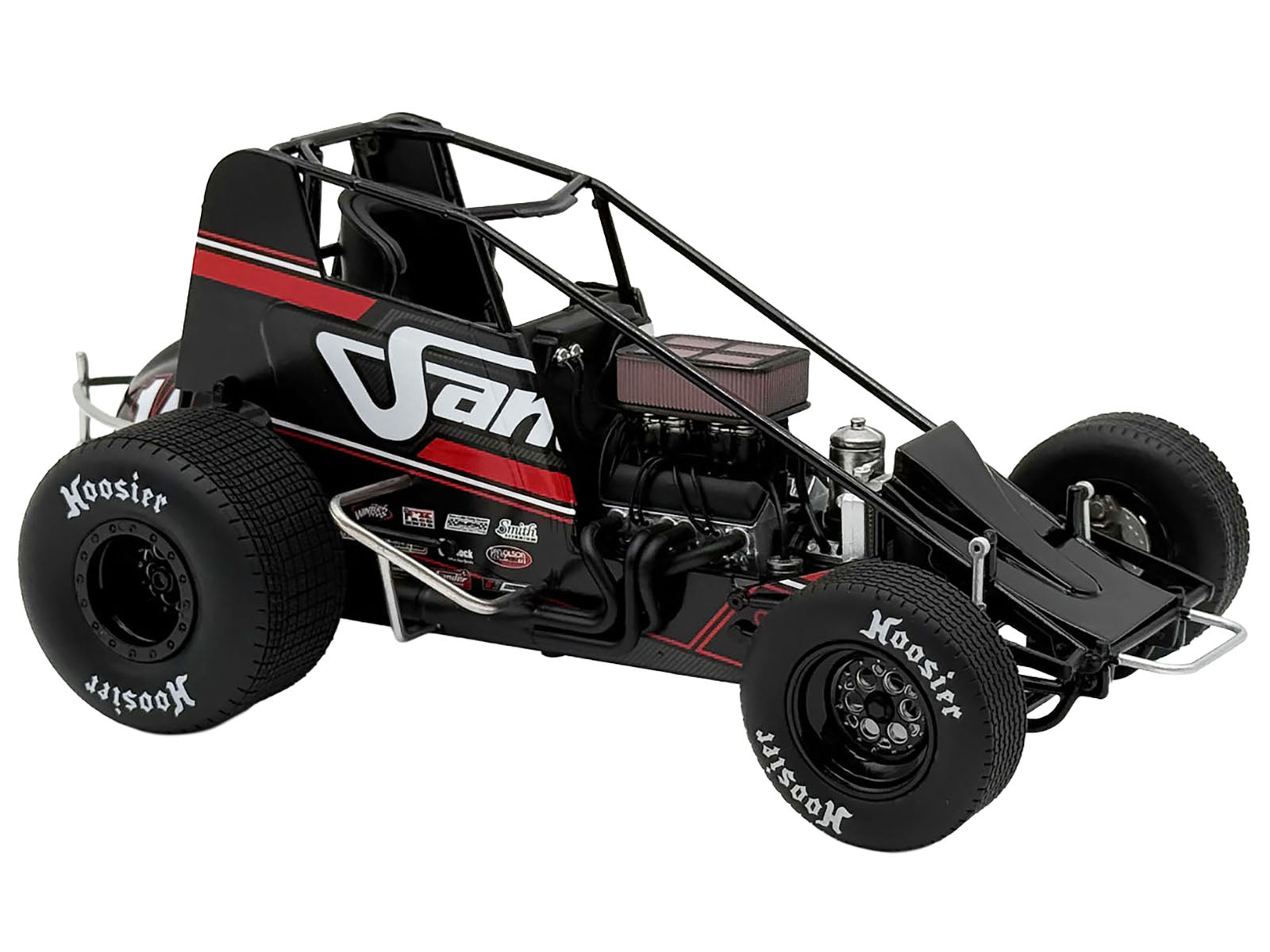 Winged Sprint Car #14 Spencer Bayston "Four CCCC's Construction - Sander" Jason Meyers Racing (2025) 1/18 Diecast Model Car by ACME-DiecastModeler.com