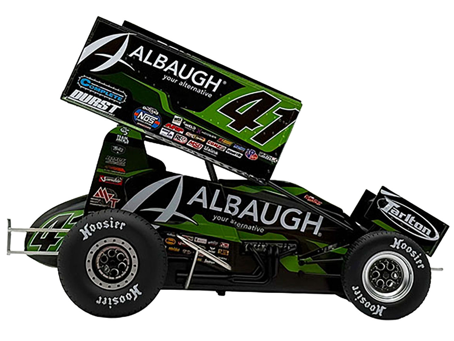 Winged Sprint Car #41 Carson Macedo "Albaugh" Jason Johnson Racing (2025) 1/18 Diecast Model Car by ACME
