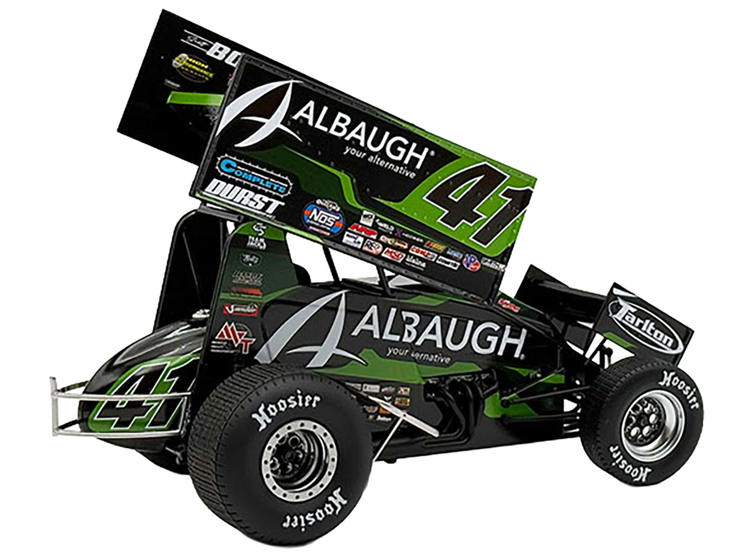 Winged Sprint Car #41 Carson Macedo "Albaugh" Jason Johnson Racing (2025) 1/18 Diecast Model Car by ACME