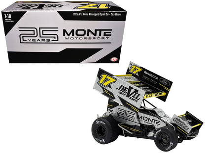 Winged Sprint Car #17 Cory Eliason "Devil Race Karts" Monte Motorsports (2025) 1/18 Diecast Model Car by ACME-DiecastModeler.com