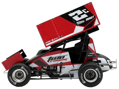Winged Sprint Car #2C Cole Macedo "Two C Racing" (2025) 1/18 Diecast Model Car by ACME