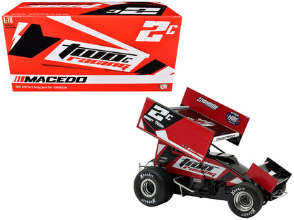 Winged Sprint Car #2C Cole Macedo "Two C Racing" (2025) 1/18 Diecast Model Car by ACME-DiecastModeler.com
