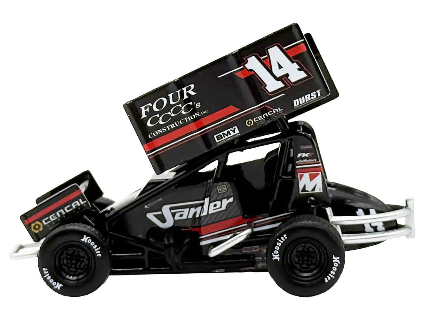 Winged Sprint Car #14 Spencer Bayston "Four CCCC's Construction - Sander" Jason Meyers Racing (2025) 1/50 Diecast Model Car by ACME