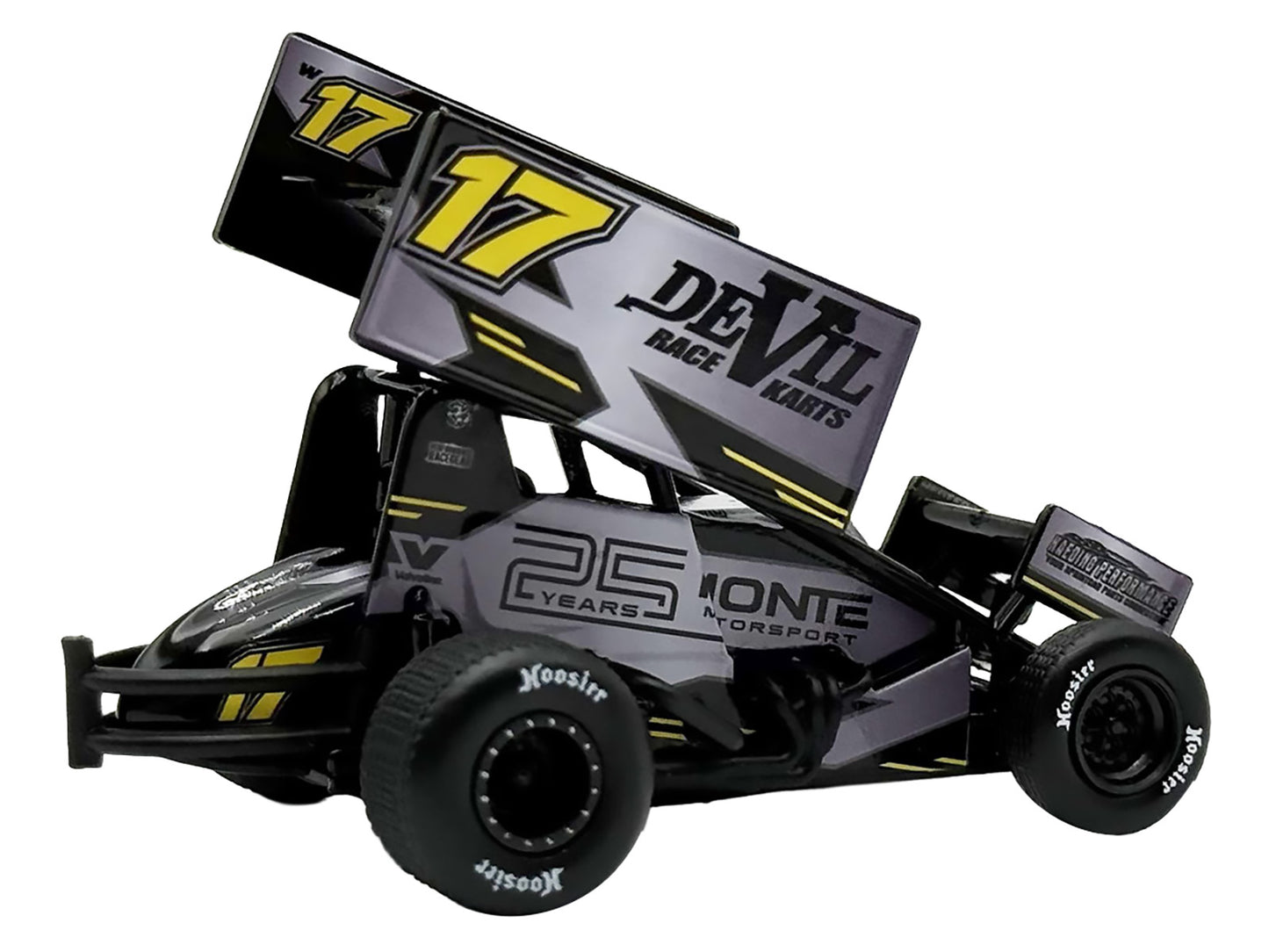 Winged Sprint Car #17 Cory Eliason "Devil Race Karts" Monte Motorsports (2025) 1/50 Diecast Model Car by ACME