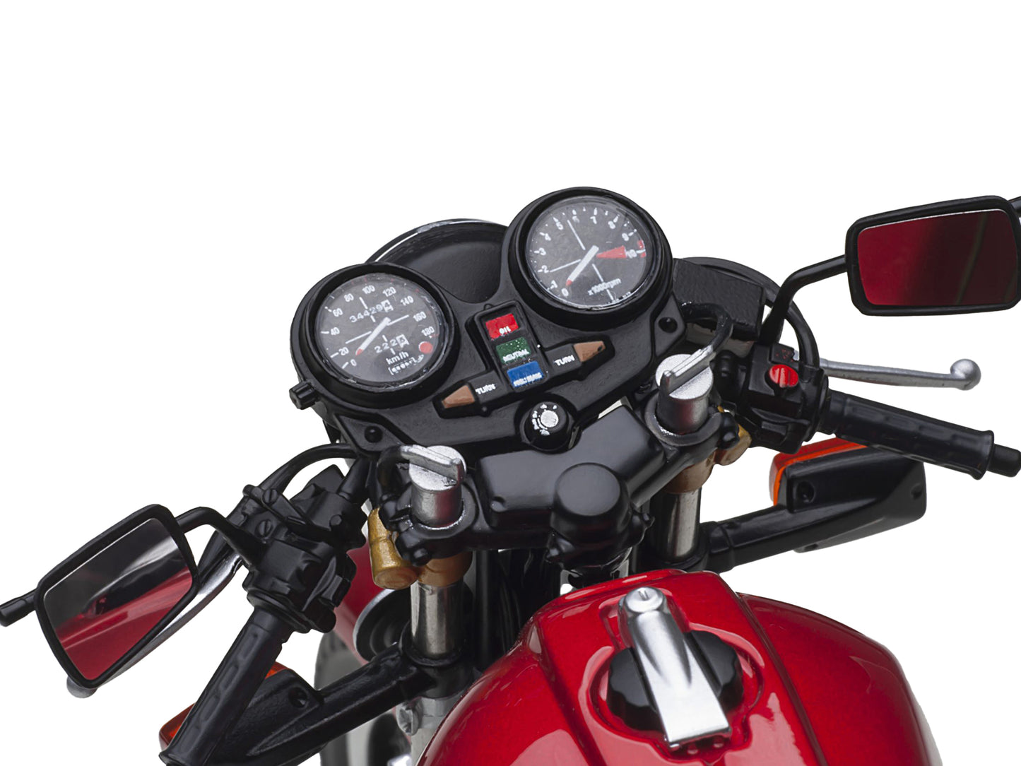 Honda CB750F Motorcycle Red with Helmet "Baribari Legend" (1986) OVA 1/12 Model by Autoart-DiecastModeler.com