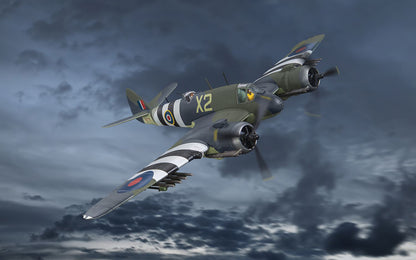 Bristol Beaufighter TF.X Fighter Aircraft "NE775/X2 455 Squadron RAF Langham Norfolk" (1944) British Royal Air Force "The Aviation Archive" Series 1/72 Diecast Model by Corgi-DiecastModeler.com