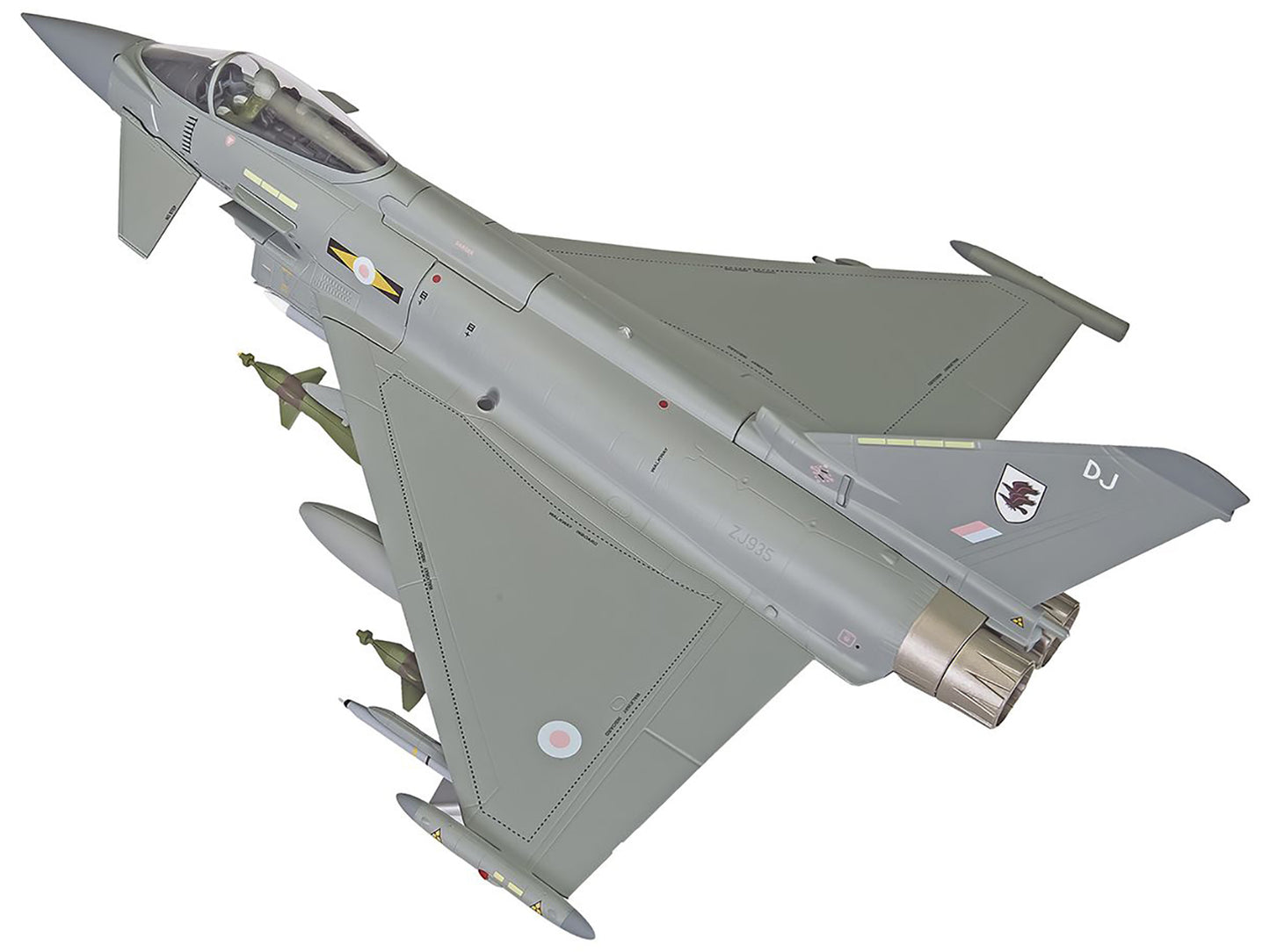 Eurofighter Typhoon FGR.4 Fighter Aircraft "RAF No.11 Squadron Operation Ellamy Gioia del Colle Air Base Italy" (2011) Royal Air Force "The Aviation Archive" Series 1/48 Diecast Model by Corgi-DiecastModeler.com