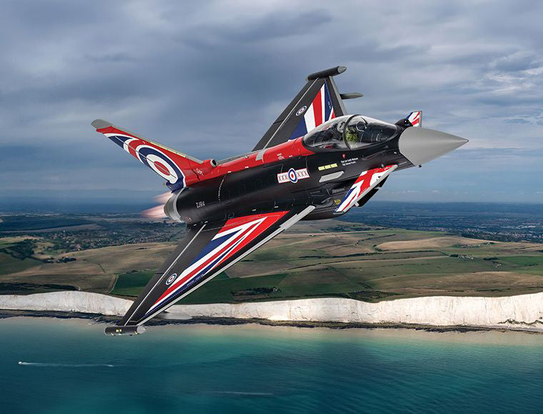 Eurofighter Typhoon FGR4 Aircraft "Blackjack RAF Typhoon Display Aircraft" (2022) British Royal Air Force "The Aviation Archive" Series 1/48 Diecast Model by Corgi-DiecastModeler.com