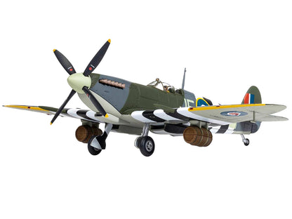 Supermarine Spitfire Mk.IX Fighter Aircraft with Commander J.E. "Johnnie" Johnson Figure 144 Wing RCAF "Spitfire Beer Truck" "D-Day Operation Overlord" Normandy (June 1944) "The Aviation Archive" Series 1/72 Diecast Model by Corgi-DiecastModeler.com