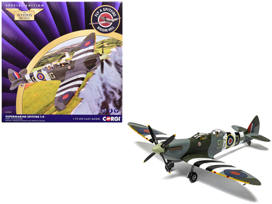Supermarine Spitfire T.9 Aircraft "MJ627 Biggin Hill Heritage Hangar" Royal Canadian Air Force "The Aviation Archive" Series 1/72 Diecast Model by Corgi
