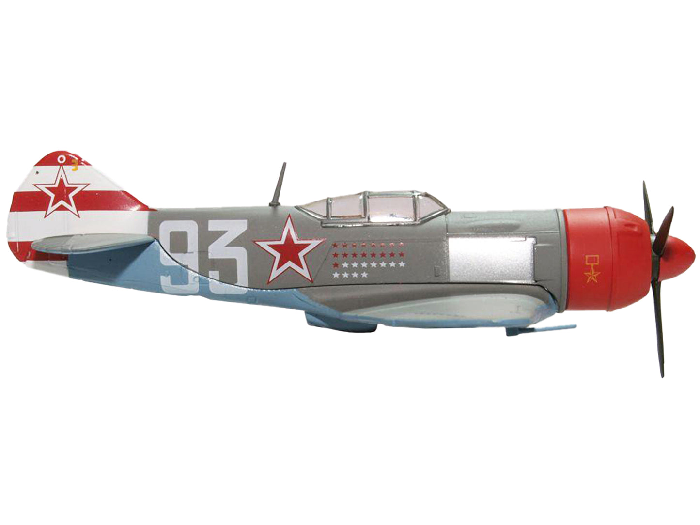 Lavochkin LA7 Fighter Plane Sergei Federovich Dolgushin 156th Fighter Regiment (1945) "Oxford Aviation" Series 1/72 Diecast Model Airplane by Oxford Diecast-DiecastModeler.com