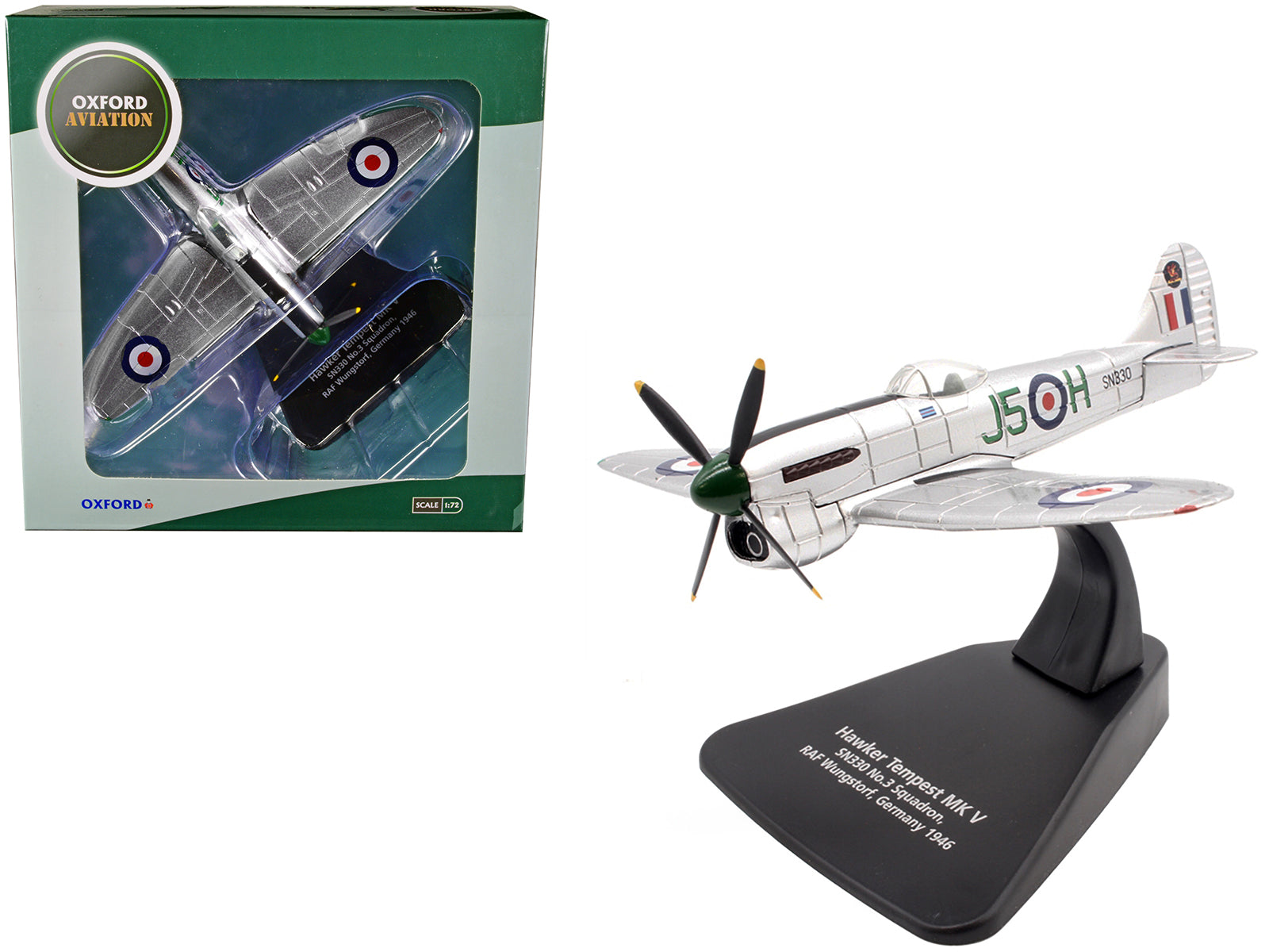 Hawker Tempest MK V Fighter Plane SN330 No.3 Squadron RAF Wunstorf Germany (1946) "Oxford Aviation" Series 1/72 Diecast Model Airplane by Oxford Diecast-DiecastModeler.com