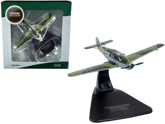Messerschmitt Bf 108/Nord Pingouin War Plane NJ-C11 Duxford "Oxford Aviation" Series 1/72 Diecast Model Airplane by Oxford Diecast-DiecastModeler.com