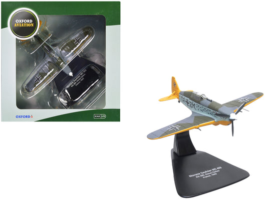 Morane-Saulnier M.S.406 Fighter Aircraft "KG200 Ossun-Tarbes France" (1943) German Luftwaffe "Oxford Aviation" Series 1/72 Diecast Model Airplane by Oxford Diecast-DiecastModeler.com