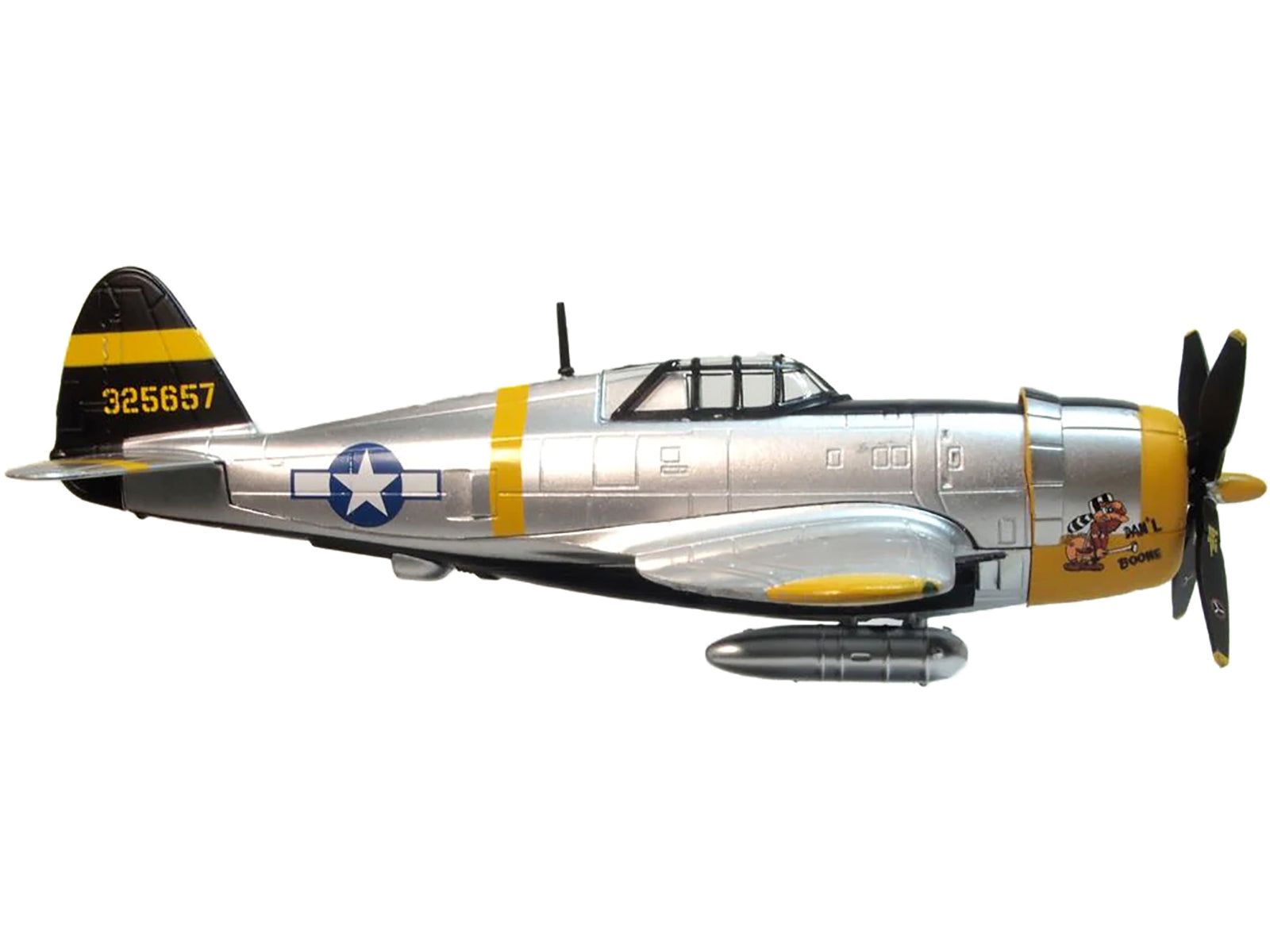 Republic P-47D Thunderbolt Fighter Plane USAAF "Captain Daniel Boone 333rd Fighter Squadron 318th Fighter Group" "Oxford Aviation" Series 1/72 Diecast Model Airplane by Oxford Diecast-DiecastModeler.com