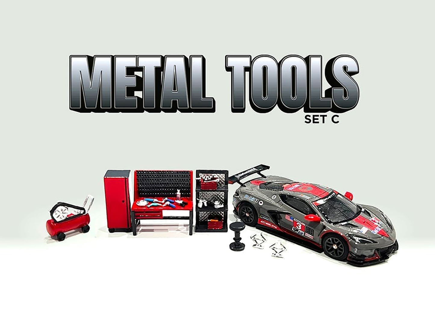 "Metal Tools" Set C of 7 Pieces Limited Edition 1/64 Scale Models by American Diorama