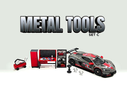 "Metal Tools" Set C of 7 Pieces Limited Edition 1/64 Scale Models by American Diorama