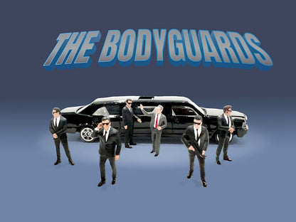 "The Bodyguards" 6 piece Diecast Figure Set Limited Edition for 1/64 Scale Models by American Diorama
