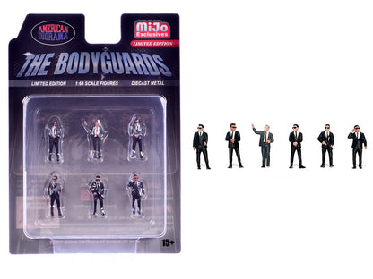 "The Bodyguards" 6 piece Diecast Figure Set Limited Edition for 1/64 Scale Models by American Diorama