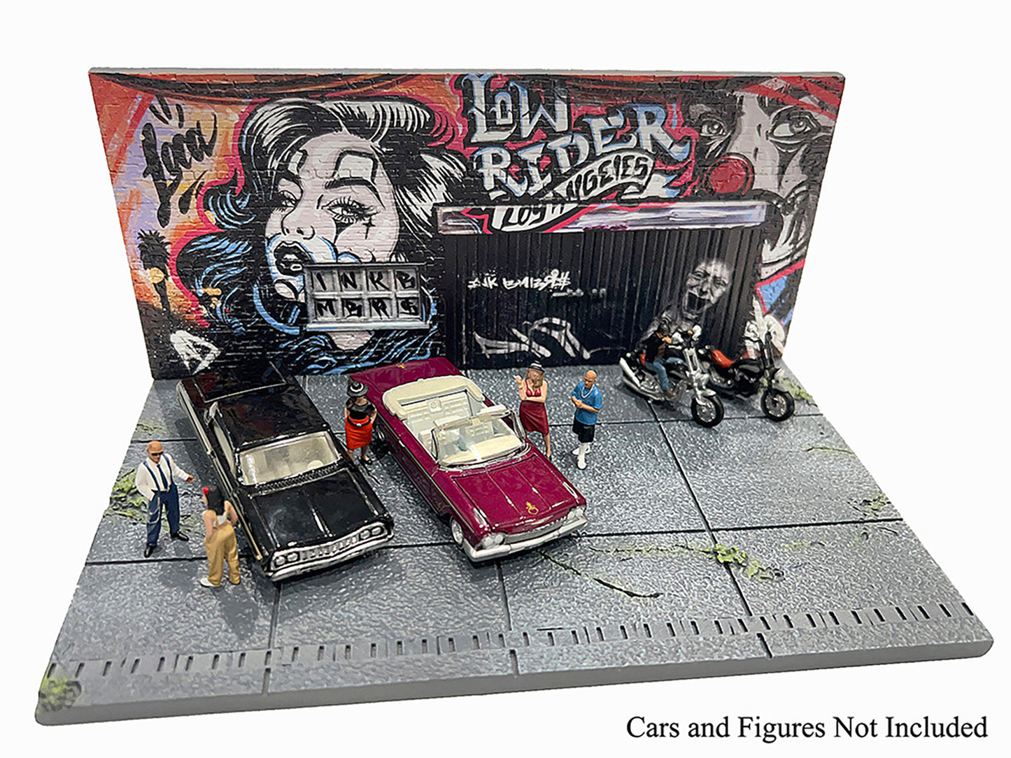 "American Diorama X INK BMBRS - LA Lowrider" Street Art Diorama for 1/64 Scale Models by American Diorama