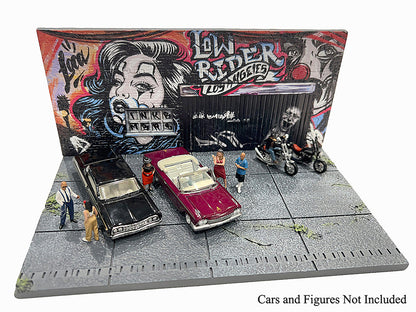 "American Diorama X INK BMBRS - LA Lowrider" Street Art Diorama for 1/64 Scale Models by American Diorama